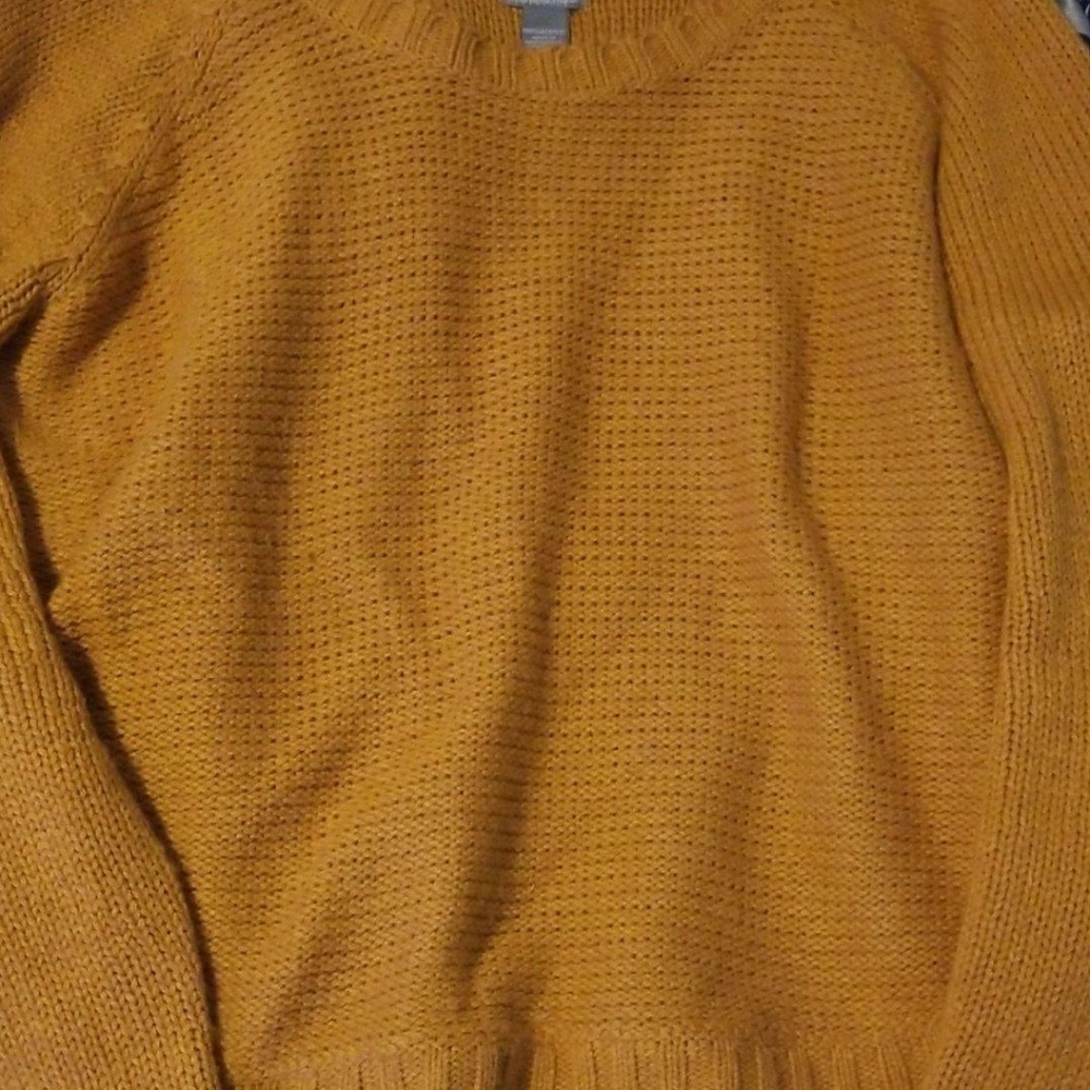 Charlotte Russe sweater mustard color cute